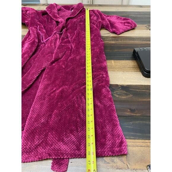 Charter Club Intimates Raspberry Long Robe Cozy Comfy Super Soft Size L - Picture 9 of 10